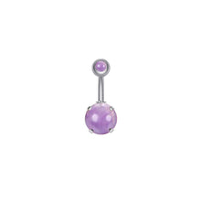 Load image into Gallery viewer, Purple Butterfly Navel Nail Smooth Stainless Steel Personality Universal Navel Button Navel Ring Piercing Jewelry Women Accessories
