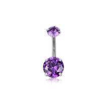 Load image into Gallery viewer, Purple Butterfly Navel Nail Smooth Stainless Steel Personality Universal Navel Button Navel Ring Piercing Jewelry Women Accessories
