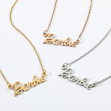 Load image into Gallery viewer, Women's Titanium Steel Barbie Characters Necklace Creative Barbie Necklace Fashionable Matching Women Jewelry Accessory
