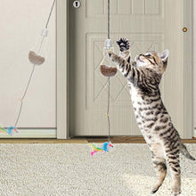 Load image into Gallery viewer, 1Pc Cat Interactive Traning Toy Cats Leak Food Toys Hanging Door Scratch Rope Pets Food Feeder Dispenser Kitten Toy
