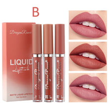 Load image into Gallery viewer, 3pcs/set Matte Lip Glaze Waterproof Velvet Lipstick Non-fading Long Lasting Lip Gloss Lip Makeup Cosmetics
