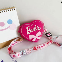 Load image into Gallery viewer, Barbie Bag Net Red Shoulder Bag Children's Cute Love Crossbody Bag Fashion Pink Silicone Cartoon Heart Shoulder Bag
