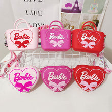 Load image into Gallery viewer, Barbie Bag Net Red Shoulder Bag Children's Cute Love Crossbody Bag Fashion Pink Silicone Cartoon Heart Shoulder Bag
