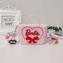 Load image into Gallery viewer, Barbie Bag Net Red Shoulder Bag Children's Cute Love Crossbody Bag Fashion Pink Silicone Cartoon Heart Shoulder Bag
