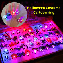 Load image into Gallery viewer, Halloween Glow Bracelet Ring LED Light Pumpkin Ghost Skull Ring Bracelet Kids Gift Halloween Decoration Supply
