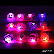Load image into Gallery viewer, Halloween Glow Bracelet Ring LED Light Pumpkin Ghost Skull Ring Bracelet Kids Gift Halloween Decoration Supply
