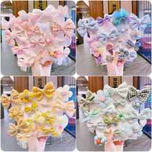 Load image into Gallery viewer, 8PCS/SET Children's Cute Lace Bow Flower Hair Accessories Set Simple Girls Braid Bangs Broken Clip
