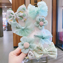 Load image into Gallery viewer, 8PCS/SET Children's Cute Lace Bow Flower Hair Accessories Set Simple Girls Braid Bangs Broken Clip
