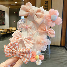 Load image into Gallery viewer, 8PCS/SET Children's Cute Lace Bow Flower Hair Accessories Set Simple Girls Braid Bangs Broken Clip
