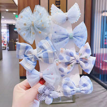 Load image into Gallery viewer, 8PCS/SET Children's Cute Lace Bow Flower Hair Accessories Set Simple Girls Braid Bangs Broken Clip

