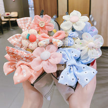 Load image into Gallery viewer, 8PCS/SET Children's Cute Lace Bow Flower Hair Accessories Set Simple Girls Braid Bangs Broken Clip
