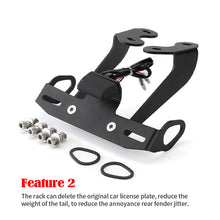 Load image into Gallery viewer, Motorcycle License Plate Holder LED Light Tail Tidy Fender Eliminator with LED Light For YAMAHA MT09 2018 FZ09 MT 09 MT-09/SP FZ-09 2017-2020
