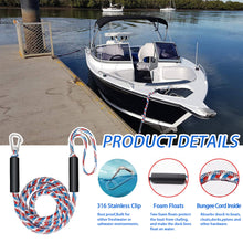 Load image into Gallery viewer, 1.2m/3.3ft Boat Dock Lines Cords Docking Rope for Kayak Watercraft Jet Ski Pontoon Canoe Power Boat Mooring Rope Accessories
