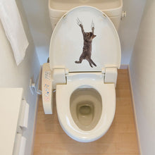 Load image into Gallery viewer, Cat Vivid 3D Look Hole Wall Sticker Bathroom Toilet Decorations Kids Gift Kitchen Cute Home Decor Decal Mural Animal Wall Poster
