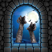 Load image into Gallery viewer, Horror Party Supplies Halloween Window Decoration Halloween Door Wall Decoration Sticker Scary Witch Halloween Home Decor
