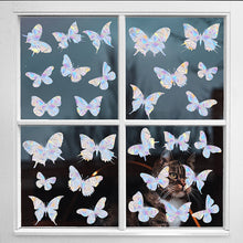 Load image into Gallery viewer, Butterfly Rainbow Window Suncatcher Sticker Rainbow Stickers DIY Electrostatic Glass Decals Home Bedroom Office Decor Privacy Protection

