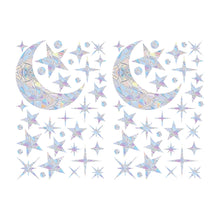 Load image into Gallery viewer, Moon Star Rainbow Window Suncatcher Sticker Rainbow Stickers DIY Electrostatic Glass Decals Home Bedroom Office Decor Privacy Protection
