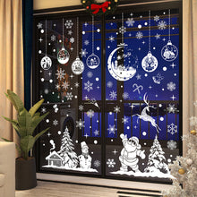 Load image into Gallery viewer, Merry Christmas Decoration for Home Window Stickers Xmas Decor Snowflake Santa Elk Snowman Window Sticker Showcase Decoration
