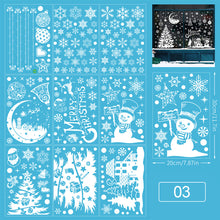 Load image into Gallery viewer, Merry Christmas Decoration for Home Window Stickers Xmas Decor Snowflake Santa Elk Snowman Window Sticker Showcase Decoration

