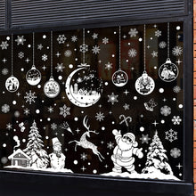 Load image into Gallery viewer, Merry Christmas Decoration for Home Window Stickers Xmas Decor Snowflake Santa Elk Snowman Window Sticker Showcase Decoration
