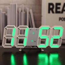 Load image into Gallery viewer, 3D LED Digital Clock Luminous Fashion Wall Clock Multifunctional Creative USB Plug in Electronic Clock Home Decoration
