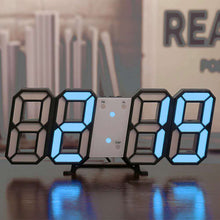 Load image into Gallery viewer, 3D LED Digital Clock Luminous Fashion Wall Clock Multifunctional Creative USB Plug in Electronic Clock Home Decoration
