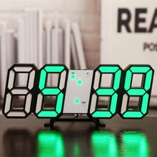 Load image into Gallery viewer, 3D LED Digital Clock Luminous Fashion Wall Clock Multifunctional Creative USB Plug in Electronic Clock Home Decoration
