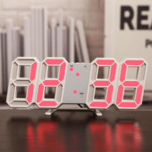 Load image into Gallery viewer, 3D LED Digital Clock Luminous Fashion Wall Clock Multifunctional Creative USB Plug in Electronic Clock Home Decoration
