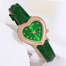 Load image into Gallery viewer, 1Pc Love Little Green Watch Fashion Women's Watch Small Group Light Luxury Heart shaped Women's Watch
