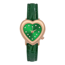 Load image into Gallery viewer, 1Pc Love Little Green Watch Fashion Women's Watch Small Group Light Luxury Heart shaped Women's Watch
