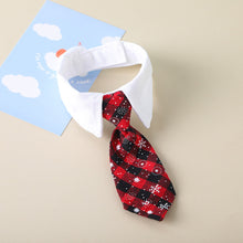 Load image into Gallery viewer, 1Pc Dog Cat Striped Bow Tie Animal Striped Bowtie Collar Pet Adjustable Neck Tie White Collar Dog Necktie For Party Wedding Tie
