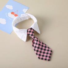 Load image into Gallery viewer, 1Pc Dog Cat Striped Bow Tie Animal Striped Bowtie Collar Pet Adjustable Neck Tie White Collar Dog Necktie For Party Wedding Tie
