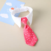 Load image into Gallery viewer, 1Pc Dog Cat Striped Bow Tie Animal Striped Bowtie Collar Pet Adjustable Neck Tie White Collar Dog Necktie For Party Wedding Tie
