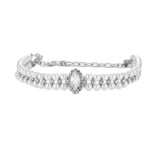 Load image into Gallery viewer, 1Pc Dog Cat Pearl Collars with Crystal Rhinestone Pearl Cat Necklace Adjustable PU Leather Neck Strap for Small Dogs Cat Accessories
