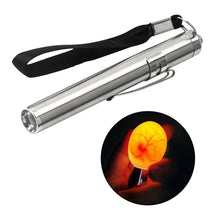 Load image into Gallery viewer, 1Pc Stainless Steel Incubator Eggtester Egg Flashlight LED Egg Detector Hatching Equipment for Chicken Quail Duck Canary Eggs Incubation Tool
