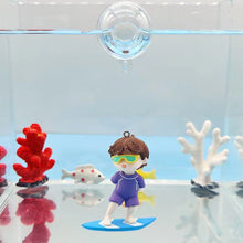 Load image into Gallery viewer, 1pc Aquarium Accessories Surfer Boy Floating Aquarium Ornaments Interesting Decor Fish Tank Landscaping Decoration Toy Pendant
