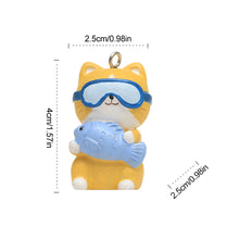 Load image into Gallery viewer, 1pc Aquarium Accessories Cute Cat Floating Aquarium Ornaments Interesting Decor Fish Tank Landscaping Decoration Toy Pendant
