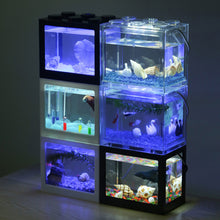 Load image into Gallery viewer, 1Pc Multicolor Aquarium Tank Gift Stackable Building Block Betta Fish Cages Ornamental Mini Aquarium Betta Fish Box Accessories
