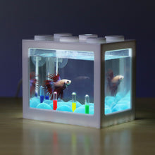 Load image into Gallery viewer, 1Pc Multicolor Aquarium Tank Gift Stackable Building Block Betta Fish Cages Ornamental Mini Aquarium Betta Fish Box Accessories
