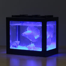 Load image into Gallery viewer, 1Pc Multicolor Aquarium Tank Gift Stackable Building Block Betta Fish Cages Ornamental Mini Aquarium Betta Fish Box Accessories
