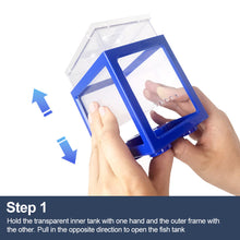 Load image into Gallery viewer, 1Pc Multicolor Aquarium Tank Gift Stackable Building Block Betta Fish Cages Ornamental Mini Aquarium Betta Fish Box Accessories
