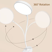 Load image into Gallery viewer, Table Lamp USB Reading Desk Lamp With Clip Book Night Light LED Touch 3 Modes Dimming Eye Protection Bedroom Reading Lamp
