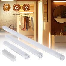 Load image into Gallery viewer, Wire-free Motion Sensor LED Under Cabinet Lamp Rechargeable Dimmable Charge and Plug Stairs Closet Room Aisle Tube Bulb
