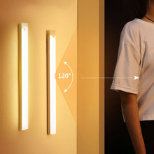 Load image into Gallery viewer, Wire-free Motion Sensor LED Under Cabinet Lamp Rechargeable Dimmable Charge and Plug Stairs Closet Room Aisle Tube Bulb
