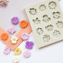 Load image into Gallery viewer, 11 Flower Silicone Fondant Cake Mold Cupcake Jelly Candy Chocolate Decoration For Baking Clay Mold Kitchenware
