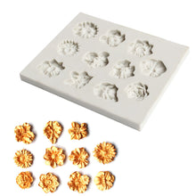 Load image into Gallery viewer, 11 Flower Silicone Fondant Cake Mold Cupcake Jelly Candy Chocolate Decoration For Baking Clay Mold Kitchenware

