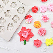 Load image into Gallery viewer, 11 Flower Silicone Fondant Cake Mold Cupcake Jelly Candy Chocolate Decoration For Baking Clay Mold Kitchenware
