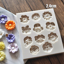 Load image into Gallery viewer, 11 Flower Silicone Fondant Cake Mold Cupcake Jelly Candy Chocolate Decoration For Baking Clay Mold Kitchenware
