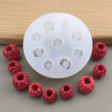 Load image into Gallery viewer, 3D Blueberry Raspberry Candle Mold Simulation Fruit Fondant Silicone Mould DIY Chocolate Cookie Baking Mold Cake Decorating Tool
