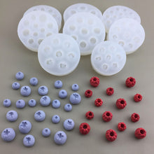Load image into Gallery viewer, 3D Blueberry Raspberry Candle Mold Simulation Fruit Fondant Silicone Mould DIY Chocolate Cookie Baking Mold Cake Decorating Tool
